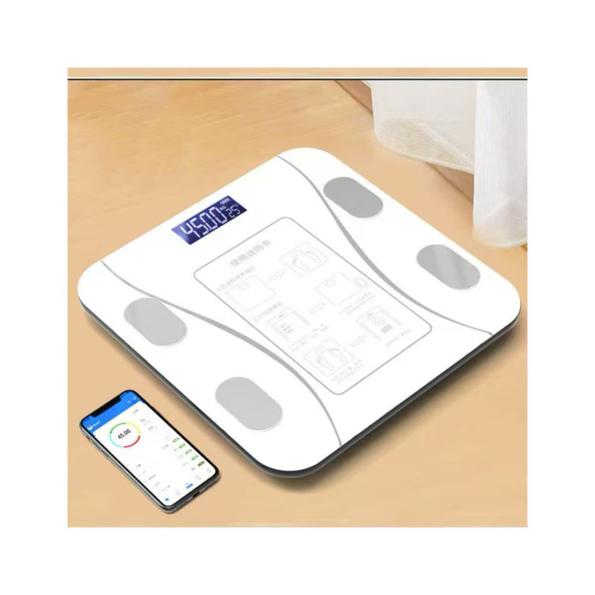 Digital Body Weight Scale - Inteligentna bezprzewodowa cyfrowa waga łazienkowa z