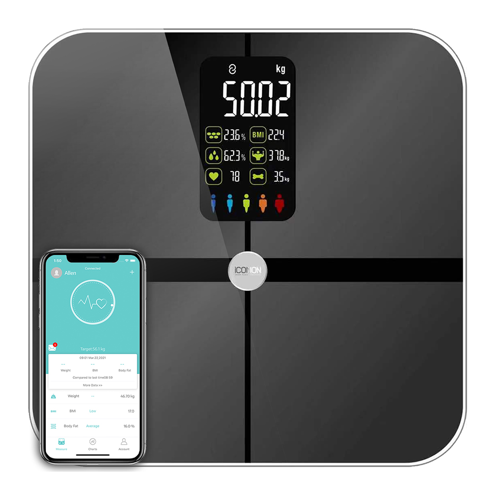 Digital Body Weight Scale - Cyfrowa waga łazienkowa Bluetooth - precyzyjny