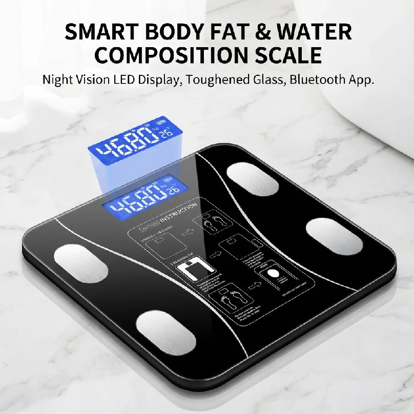 Digital Body Weight Scale - Inteligentna bezprzewodowa cyfrowa waga do pomiaru