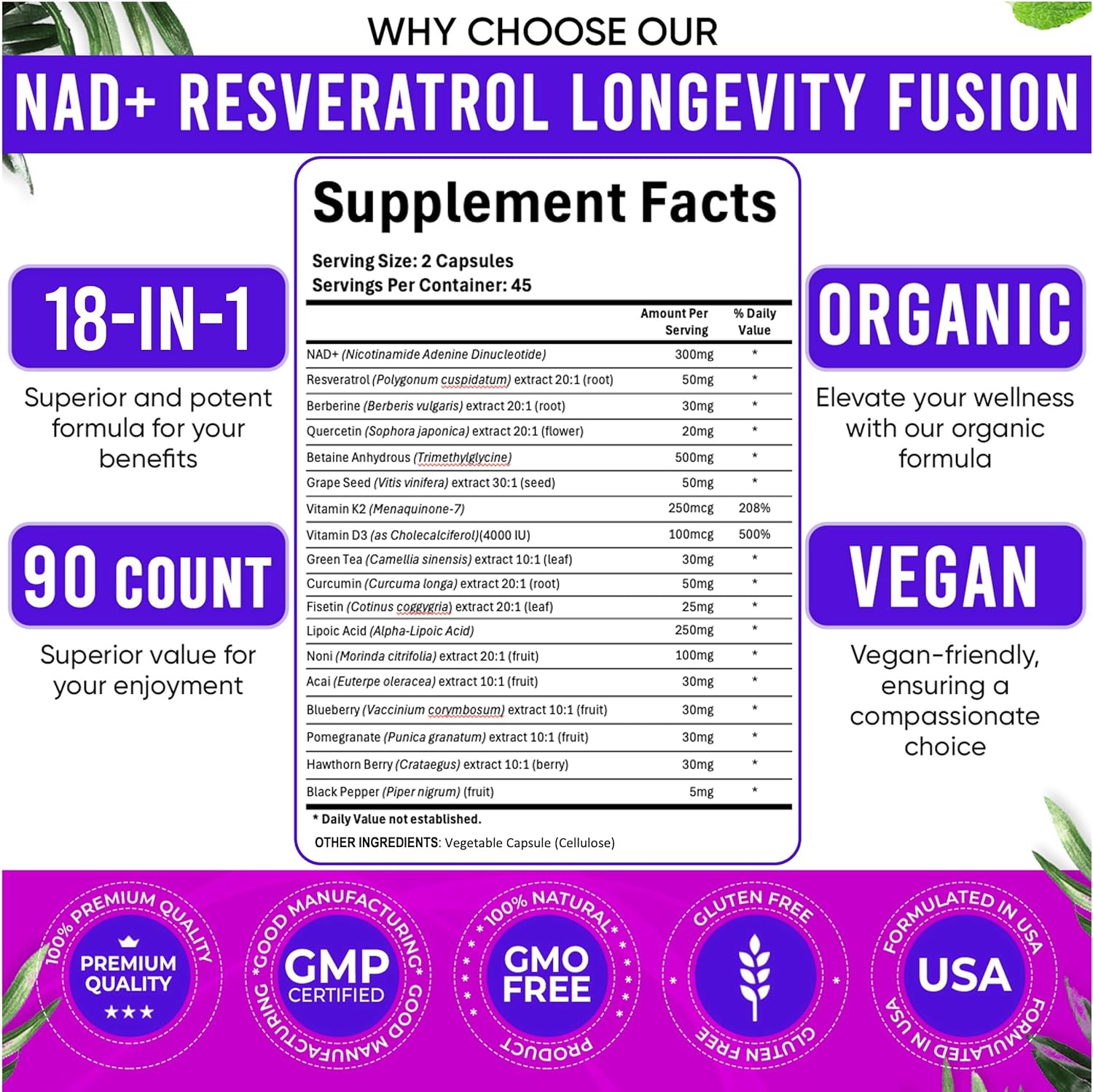 90 szt. Suplement NAD - Formuł – Longevity Health & Wellness Hotel recenzja i cena