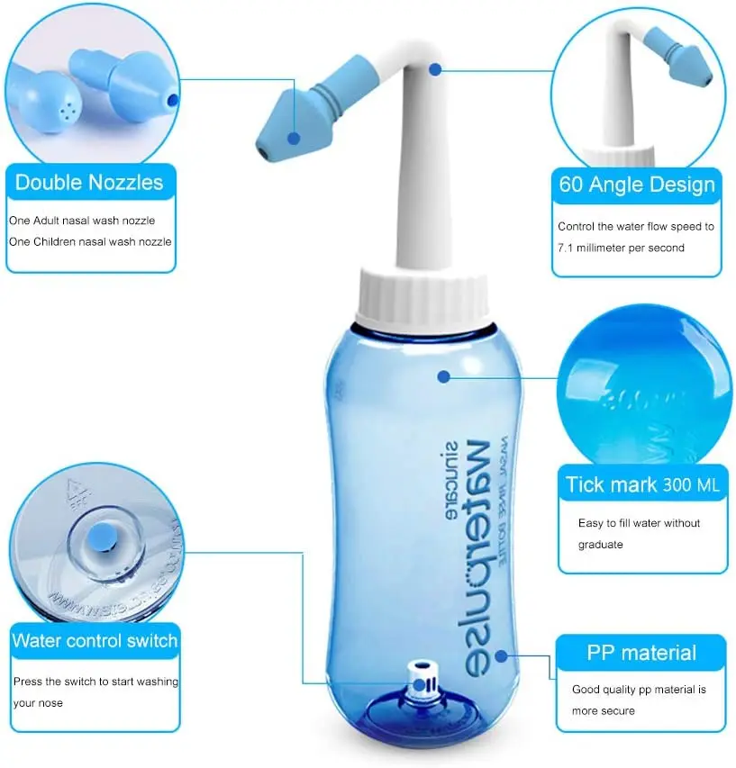 Irygator do nosa 300ml 500ml,  – Neti Pot Nasal Rinse recenzja i cena