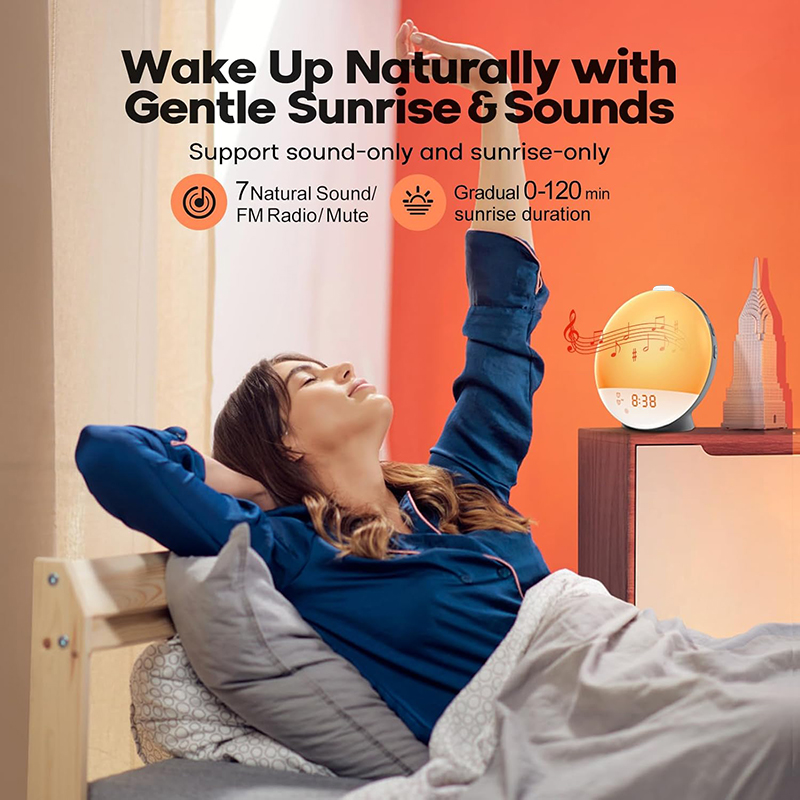Budzik ze światłem świtu z sym – White Noise Machine Sleep recenzja i cena